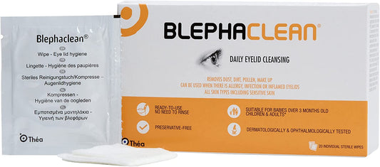 BlephaClean Sterile Daily Eyelid Wipes 20 wipes